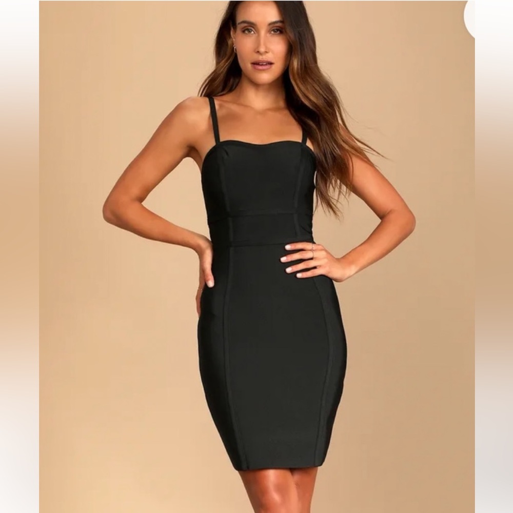 Lulus Feeling Sexy Black Bandage Bodycon Dress
